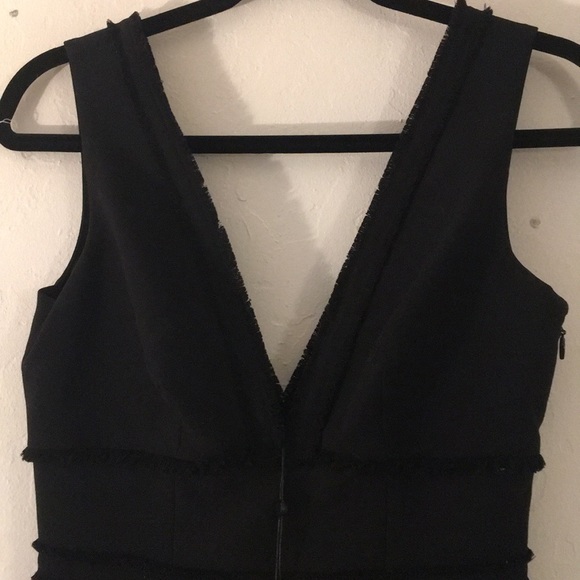 Cinq A Sept Aurora Fringe V-Neck Fit & Flare Dress - Picture 6 of 8